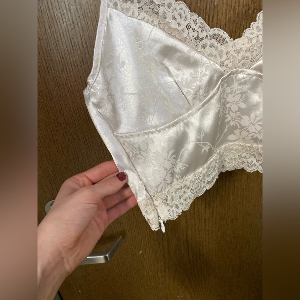 Satin lace tank from SHEIN